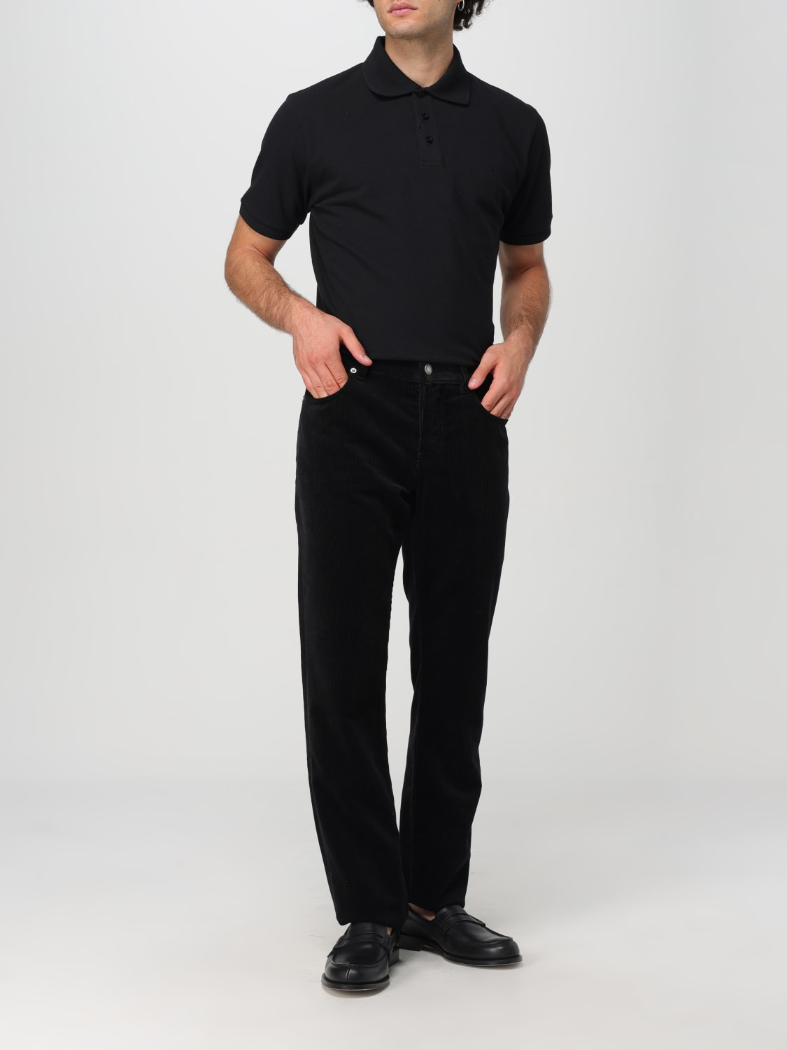 SAINT LAURENT POLO SHIRT: Polo shirt men Saint Laurent, Black - Img 2