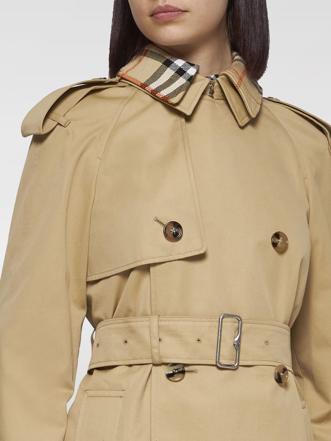 BURBERRY TRENCH COAT: Jacket woman Burberry, Beige - Img 3