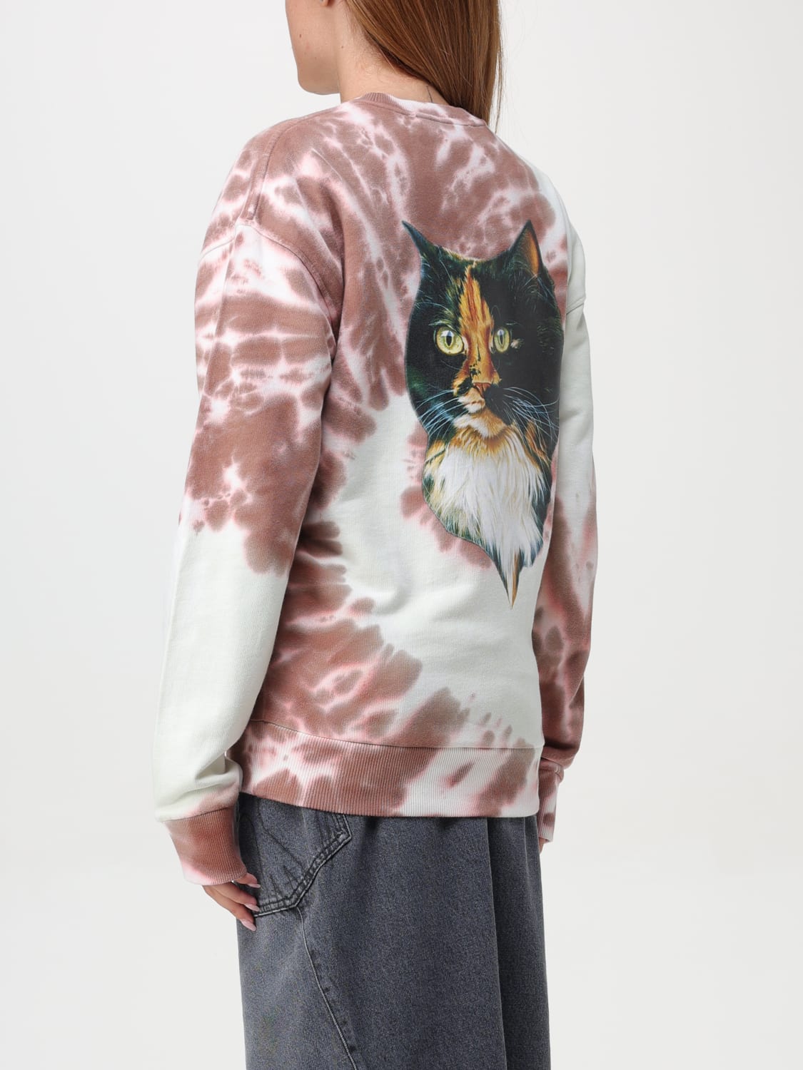 JW ANDERSON FELPA: Felpa a girocollo tie-dye Jw Anderson, Marrone - Img 3