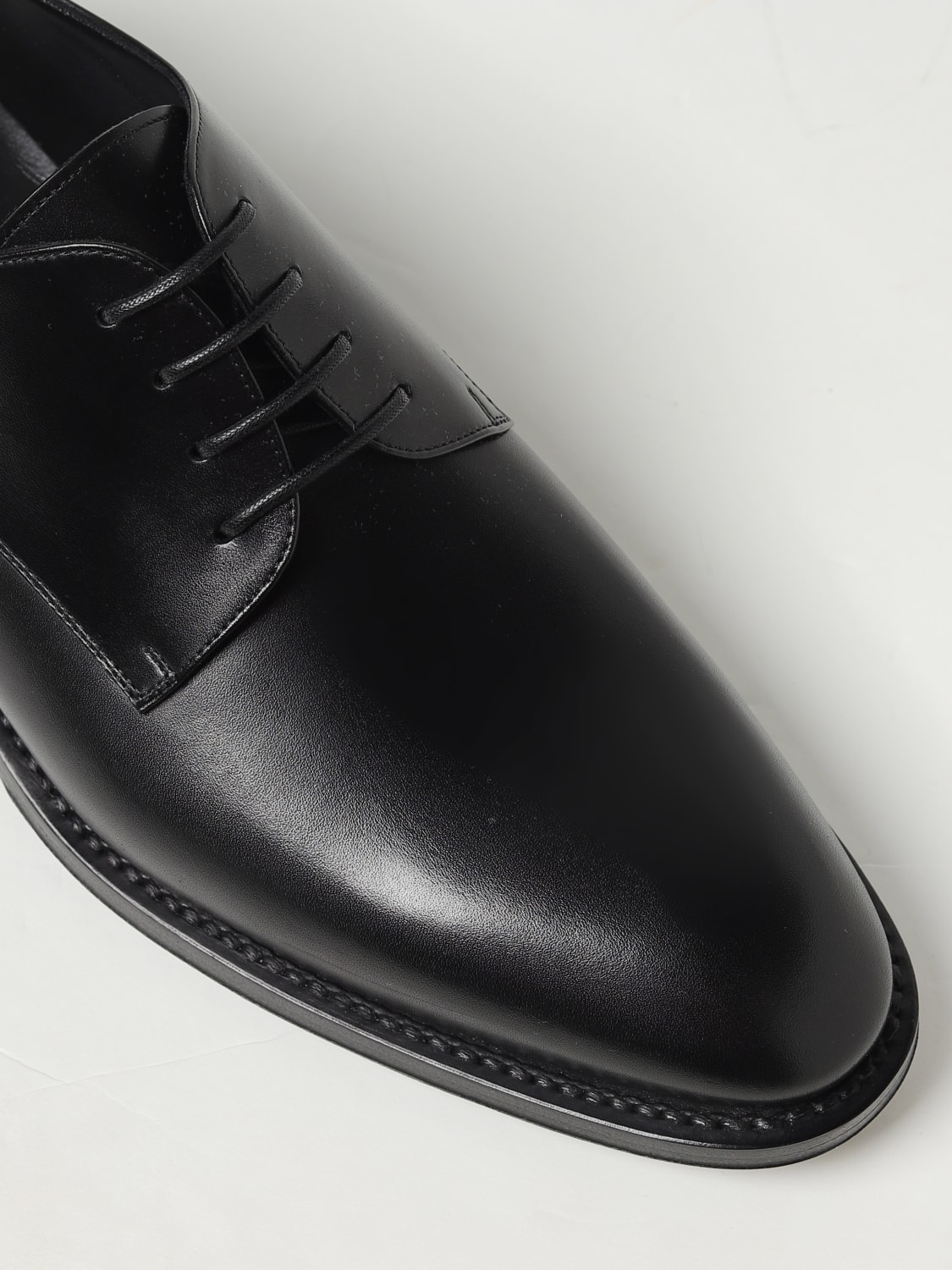 SAINT LAURENT SCARPE STRINGATE: Derby Saint Laurent in pelle , Nero - Img 4