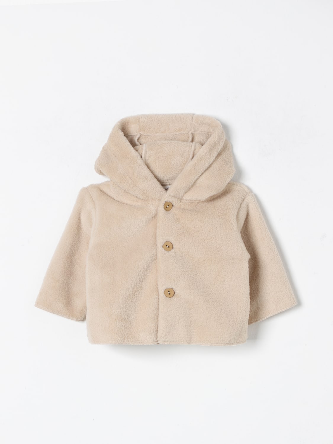 TEDDY & MINOU CAPPOTTO: Giacca in pile con cappuccio Teddy & Minou, Beige - Img 1