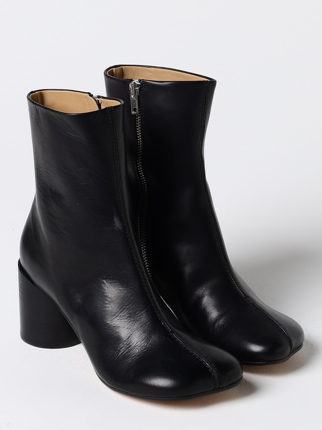 MM6 MAISON MARGIELA FLAT ANKLE BOOTS: Flat ankle boots woman Mm6 Maison Margiela, Black - Img 2