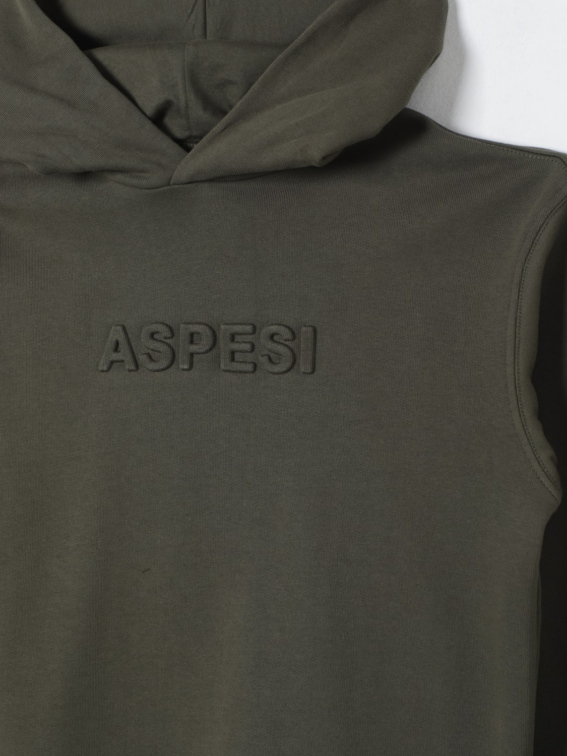 ASPESI MAGLIA: Felpa con cappuccio Aspesi, Verde - Img 3