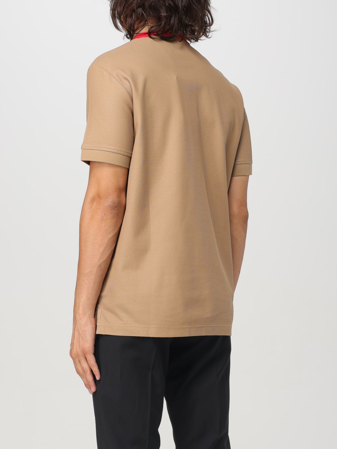 BURBERRY POLO SHIRT: Polo shirt men Burberry, Camel - Img 3