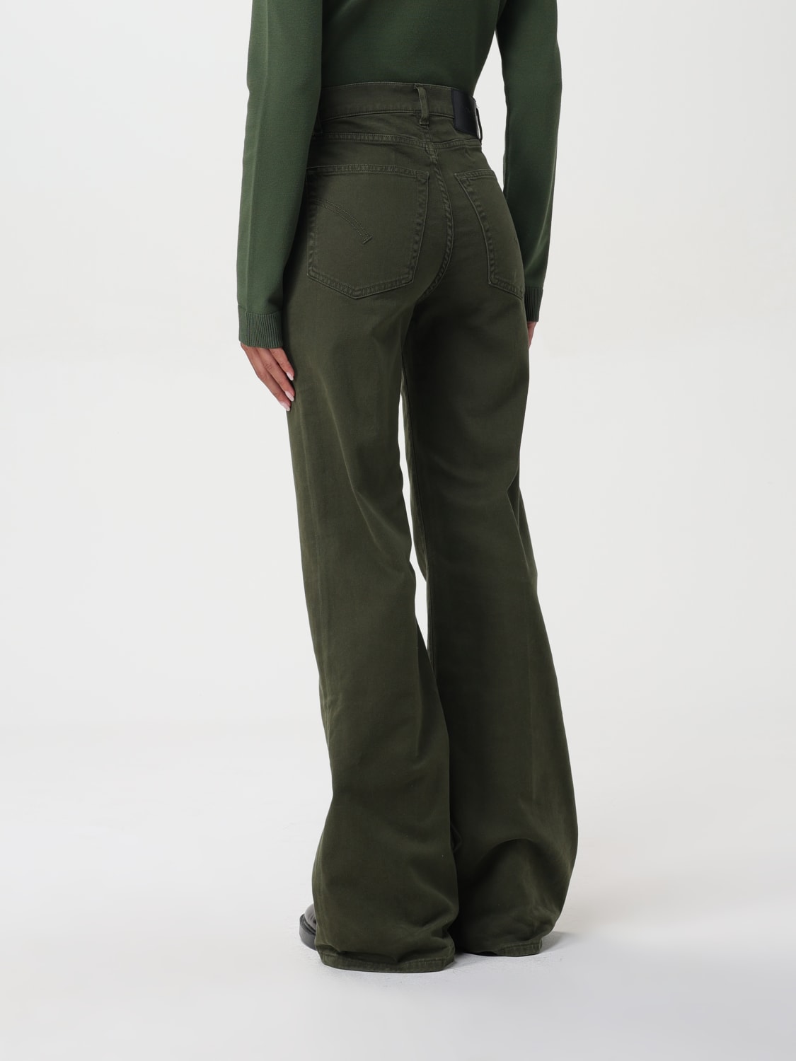 DONDUP JEANS: Pantalone Dondup in denim di cotone , Verde - Img 2