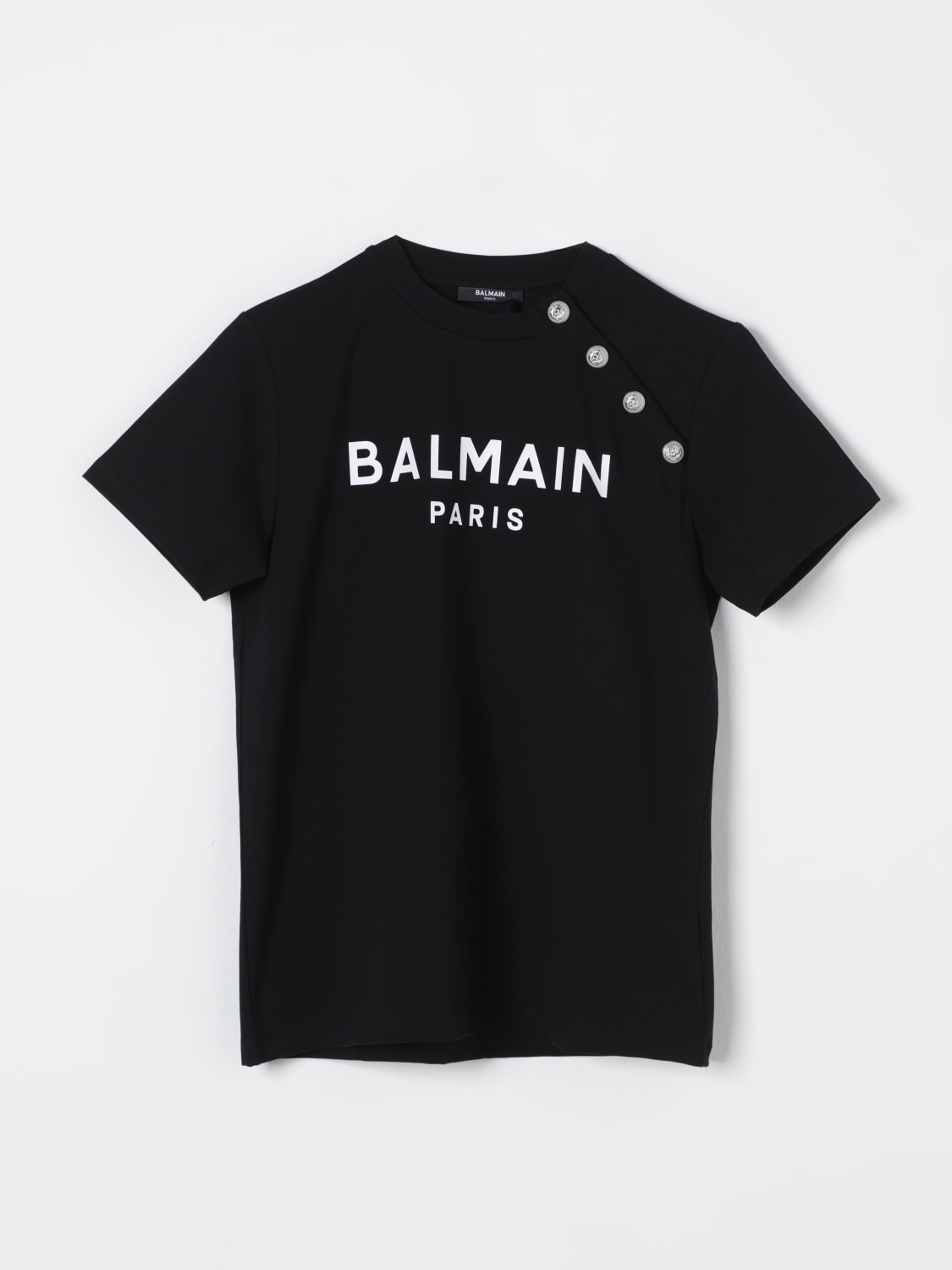 BALMAIN T恤: T恤 儿童 Balmain, 黑色 - Img 1