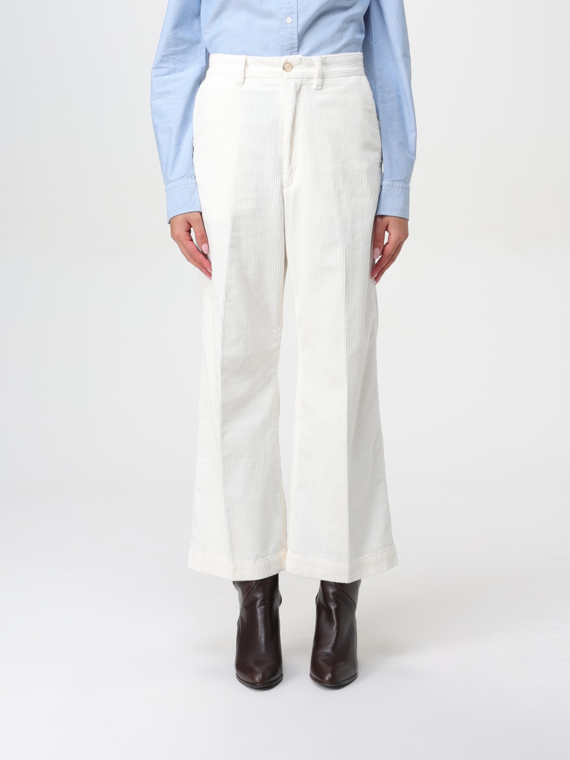 POLO RALPH LAUREN PANTS: Pants woman Polo Ralph Lauren, White - Img 1