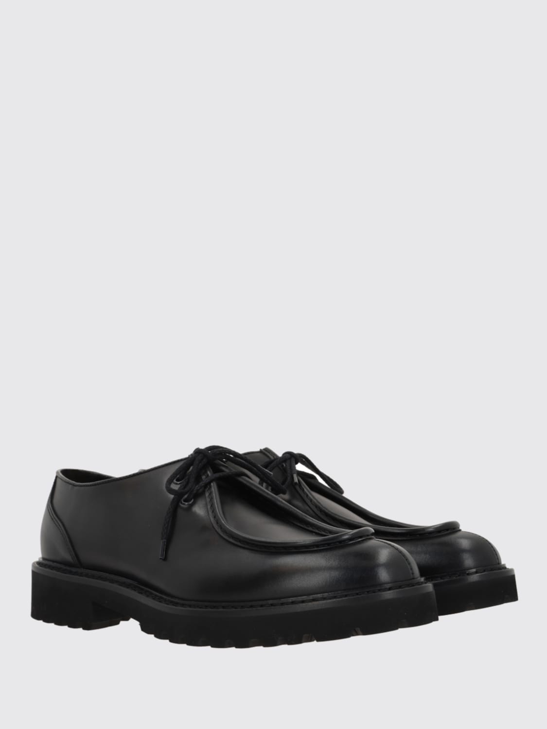 DOUCAL'S SCARPE STRINGATE: Derby Doucal's in pelle , Nero - Img 2