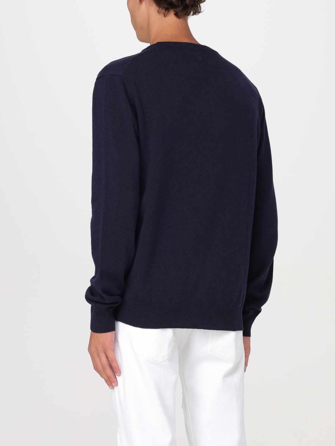 DONDUP MAGLIA: Maglia a girocollo Dondup in seta e cashmere, Blue - Img 2