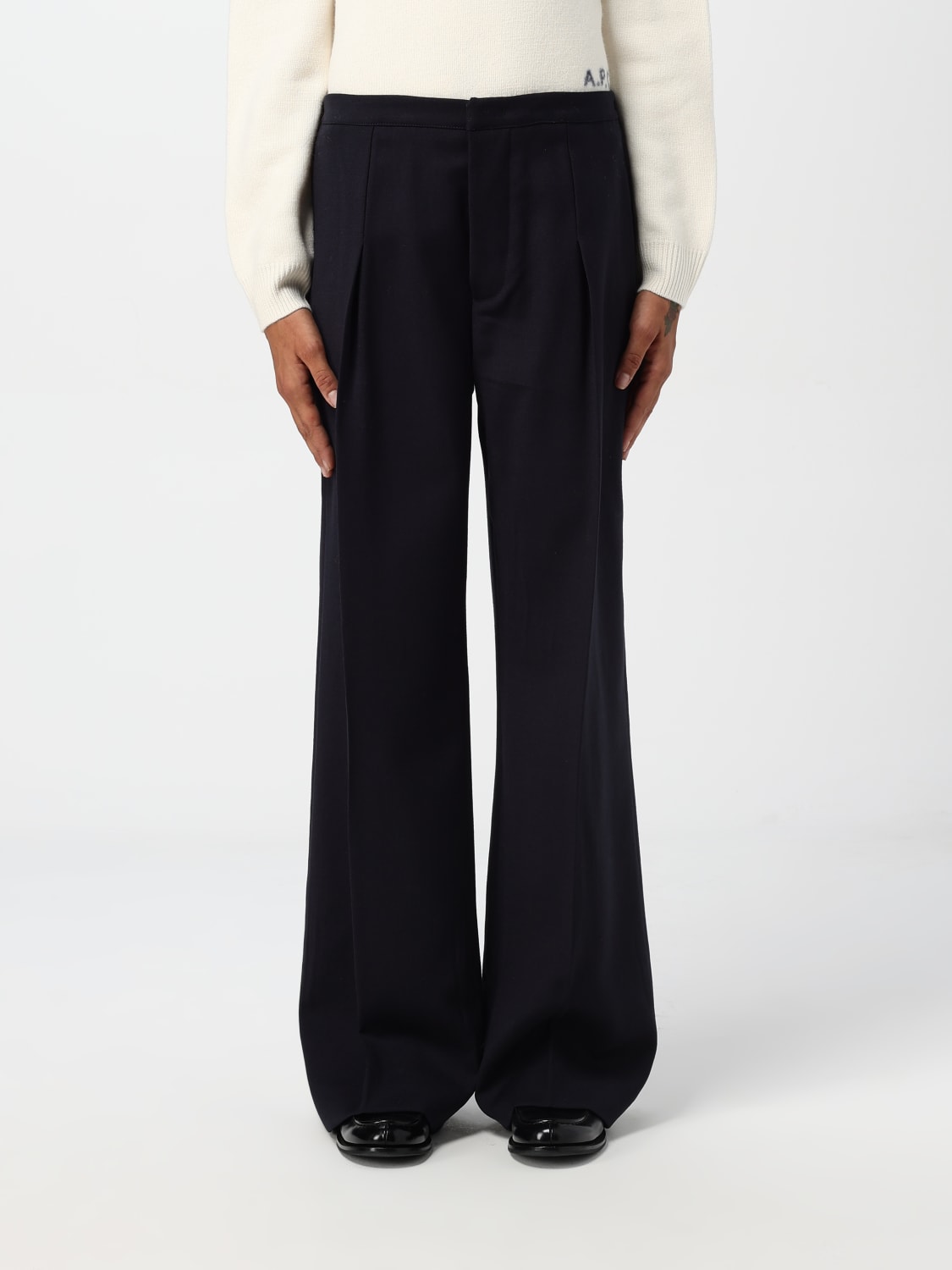 DONDUP PANTALONE: Pantalone Dondup in lana , Blue - Img 1