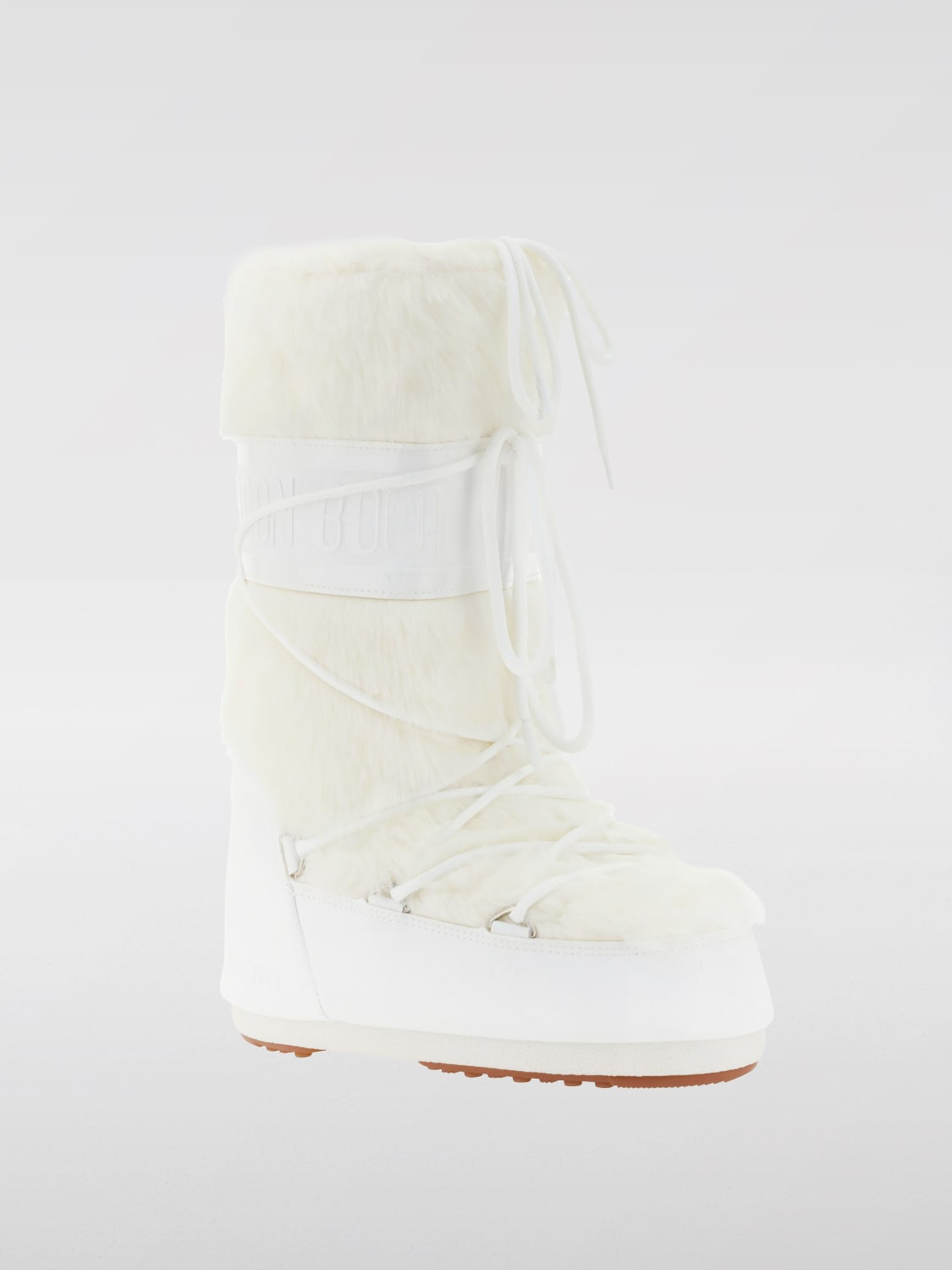 MOON BOOT STIVALI: Stivale Moon Boot in pvc e pelliccia sintetica , Bianco - Img 2