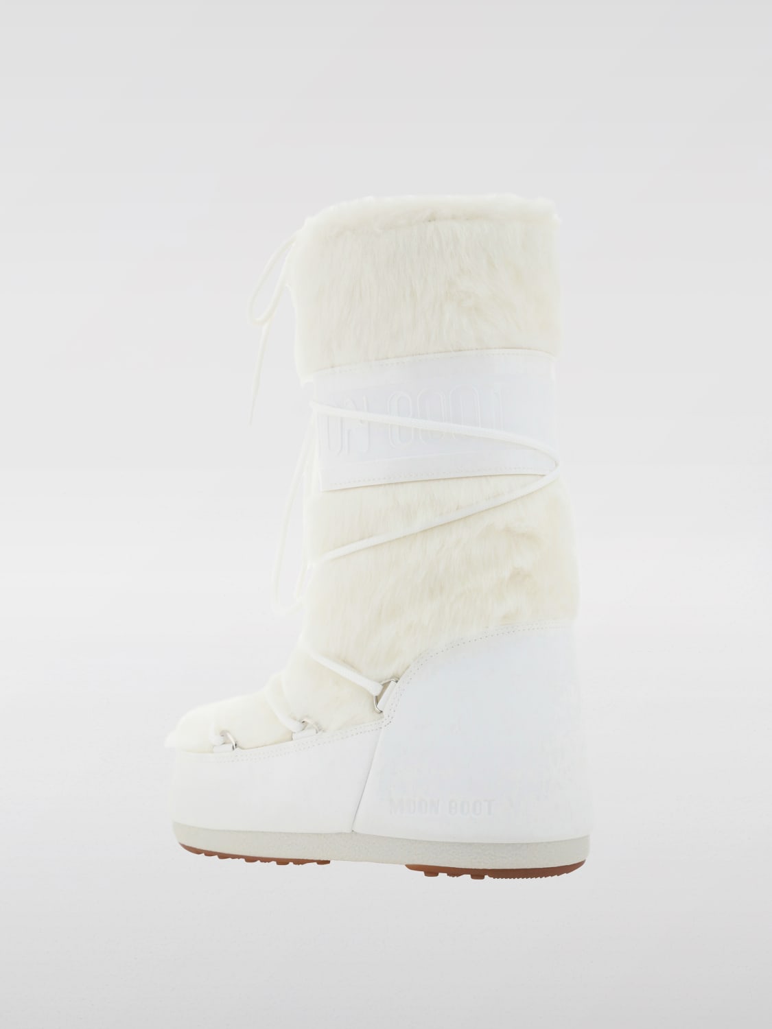 MOON BOOT STIVALI: Stivale Moon Boot in pvc e pelliccia sintetica , Bianco - Img 3