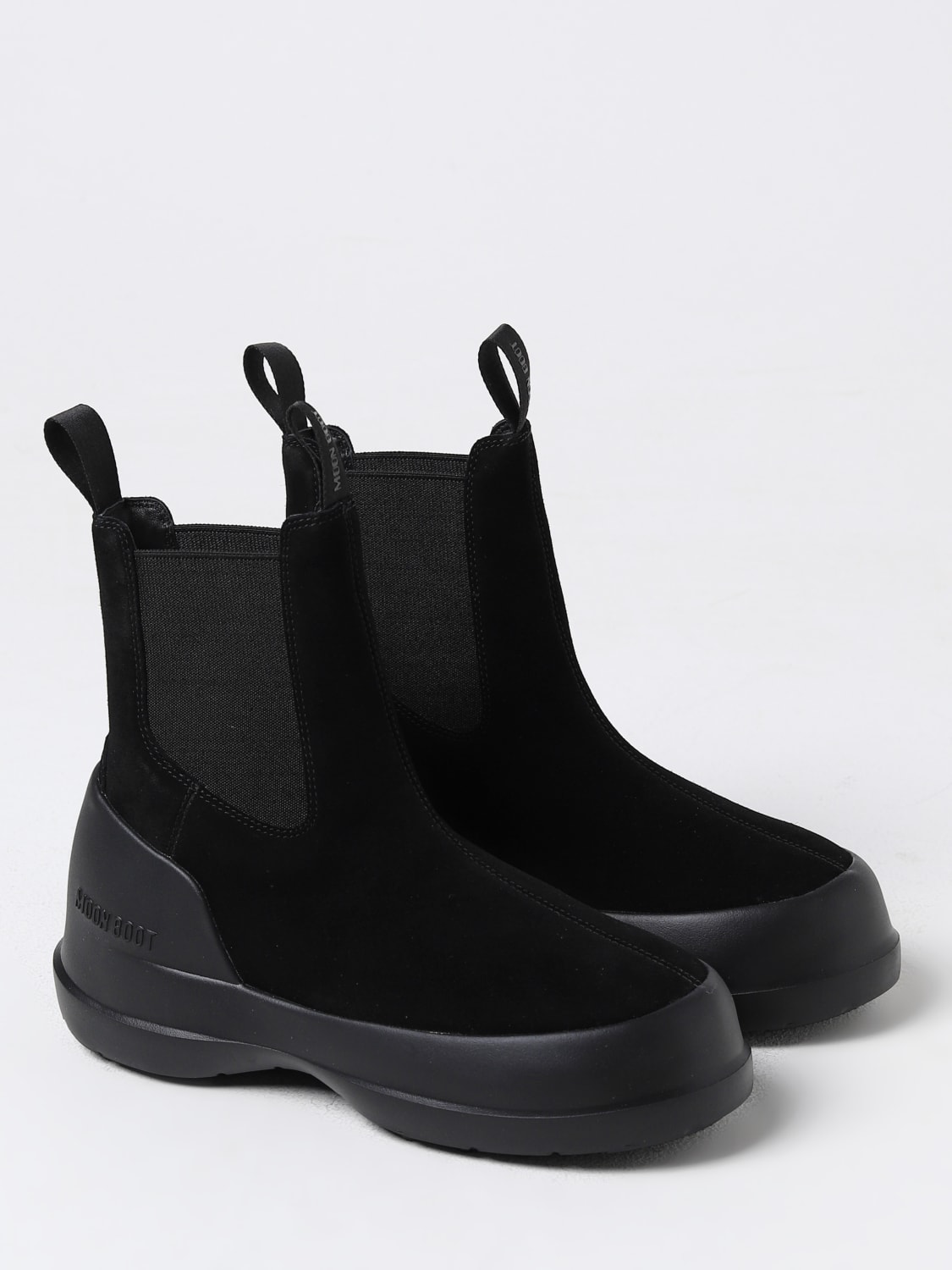 MOON BOOT FLAT ANKLE BOOTS: Shoes woman Moon Boot, Black - Img 2