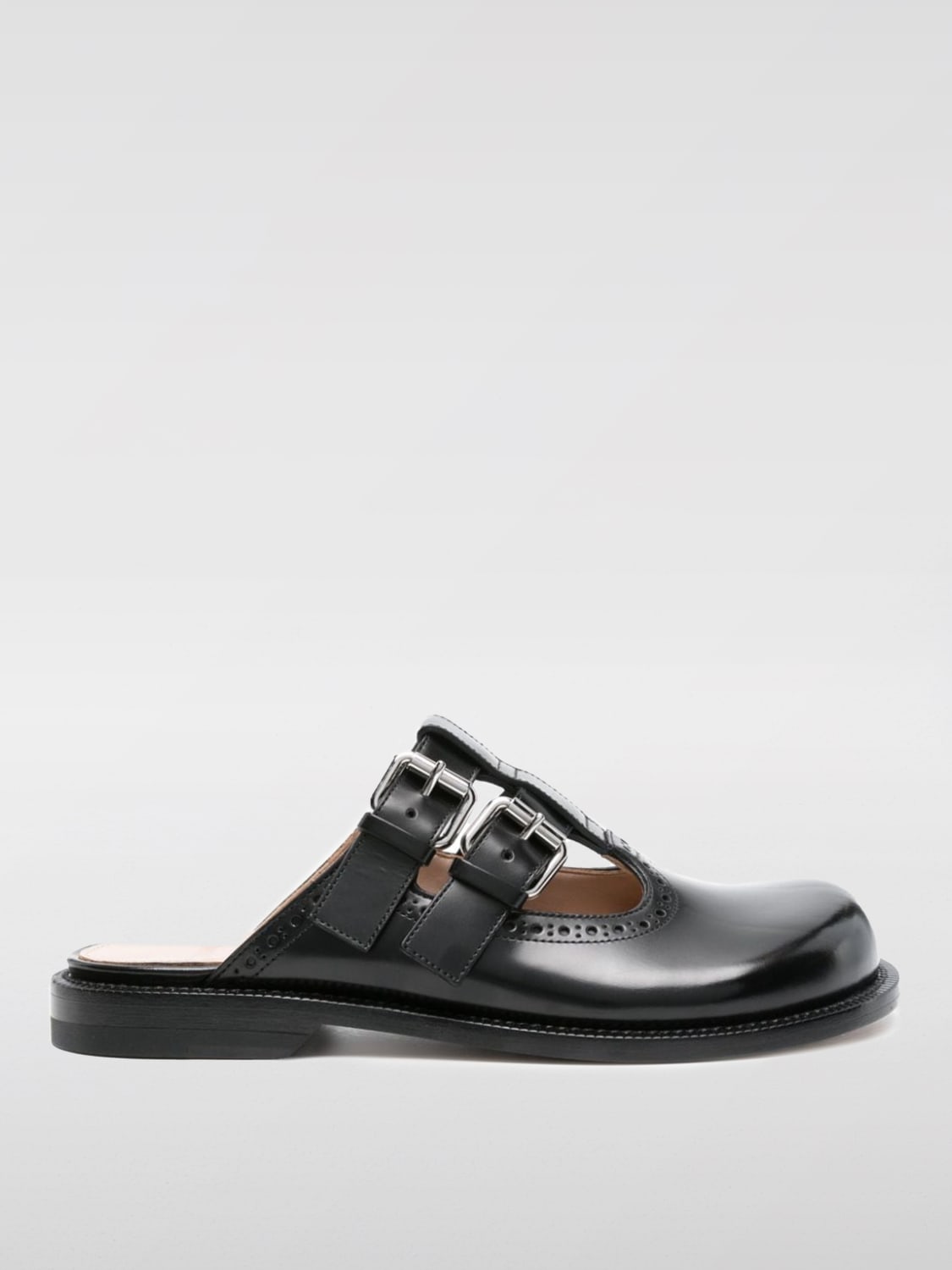 Giglio Sabot Loewe in pelle spazzolata con motivo brogue