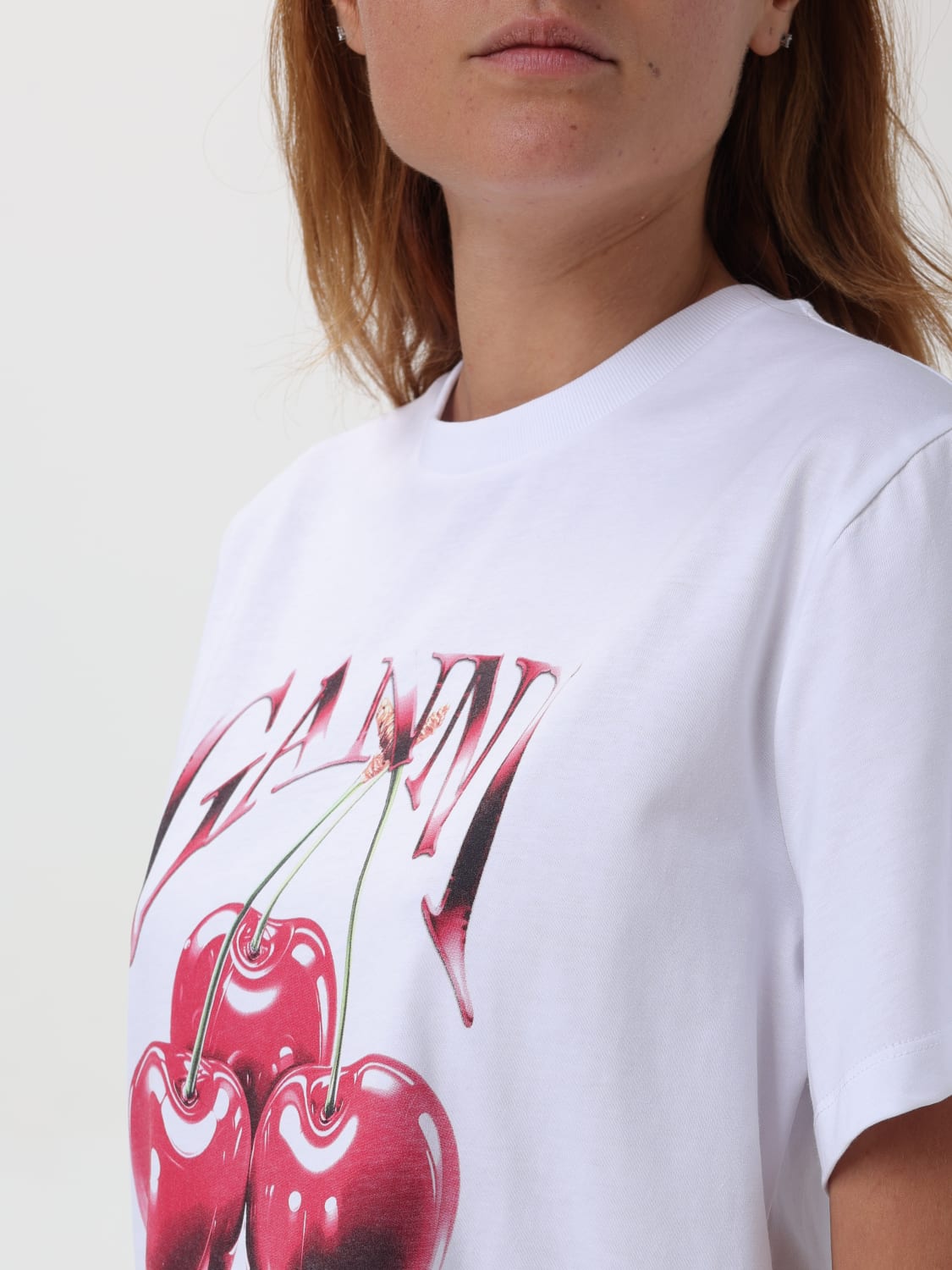 GANNI T-SHIRT: T-shirt woman Ganni, White - Img 3