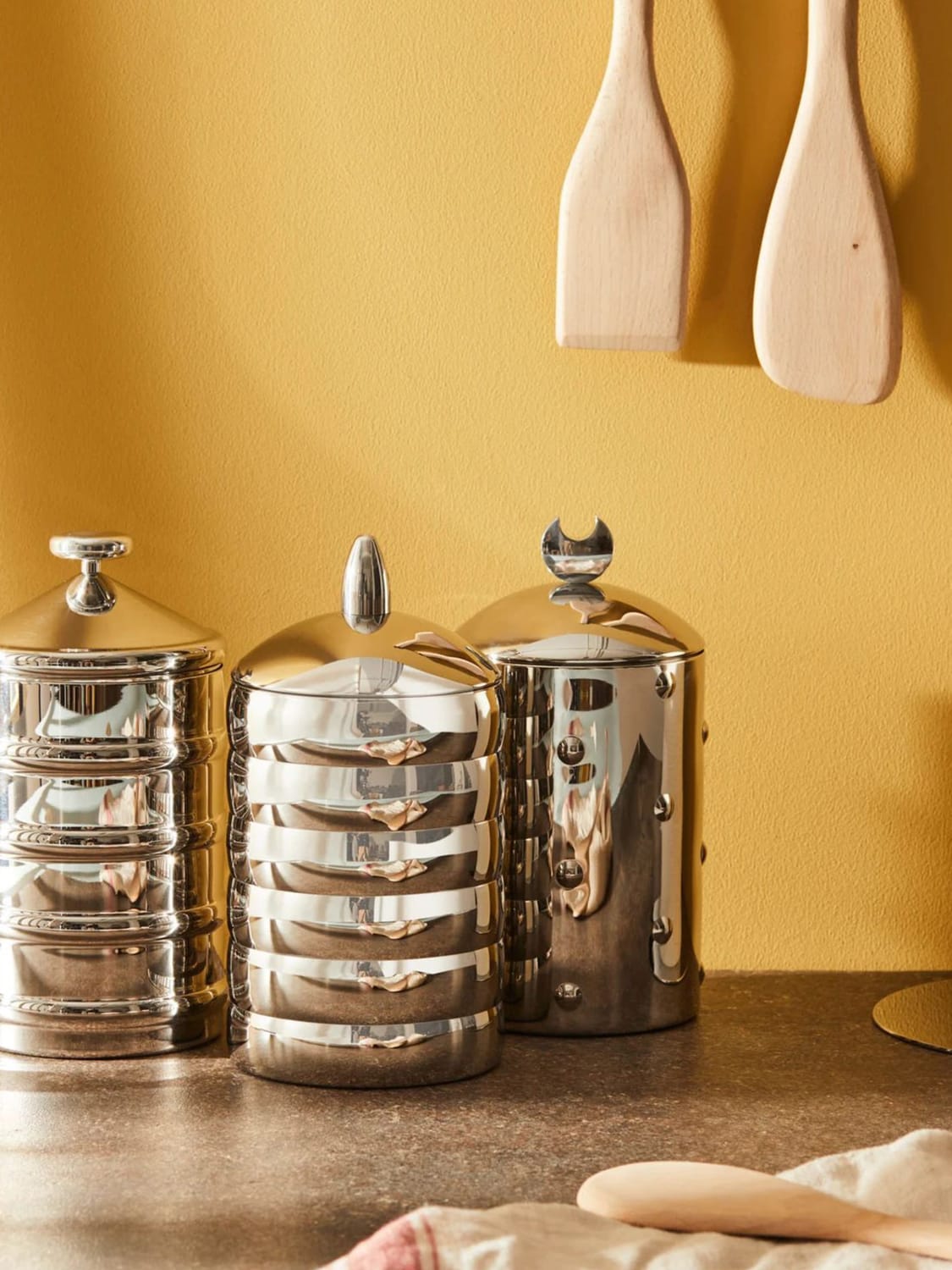 ALESSI STORAGE AND BASKETS: Kitchen accessories lifestyle Alessi, スティール - Img 3