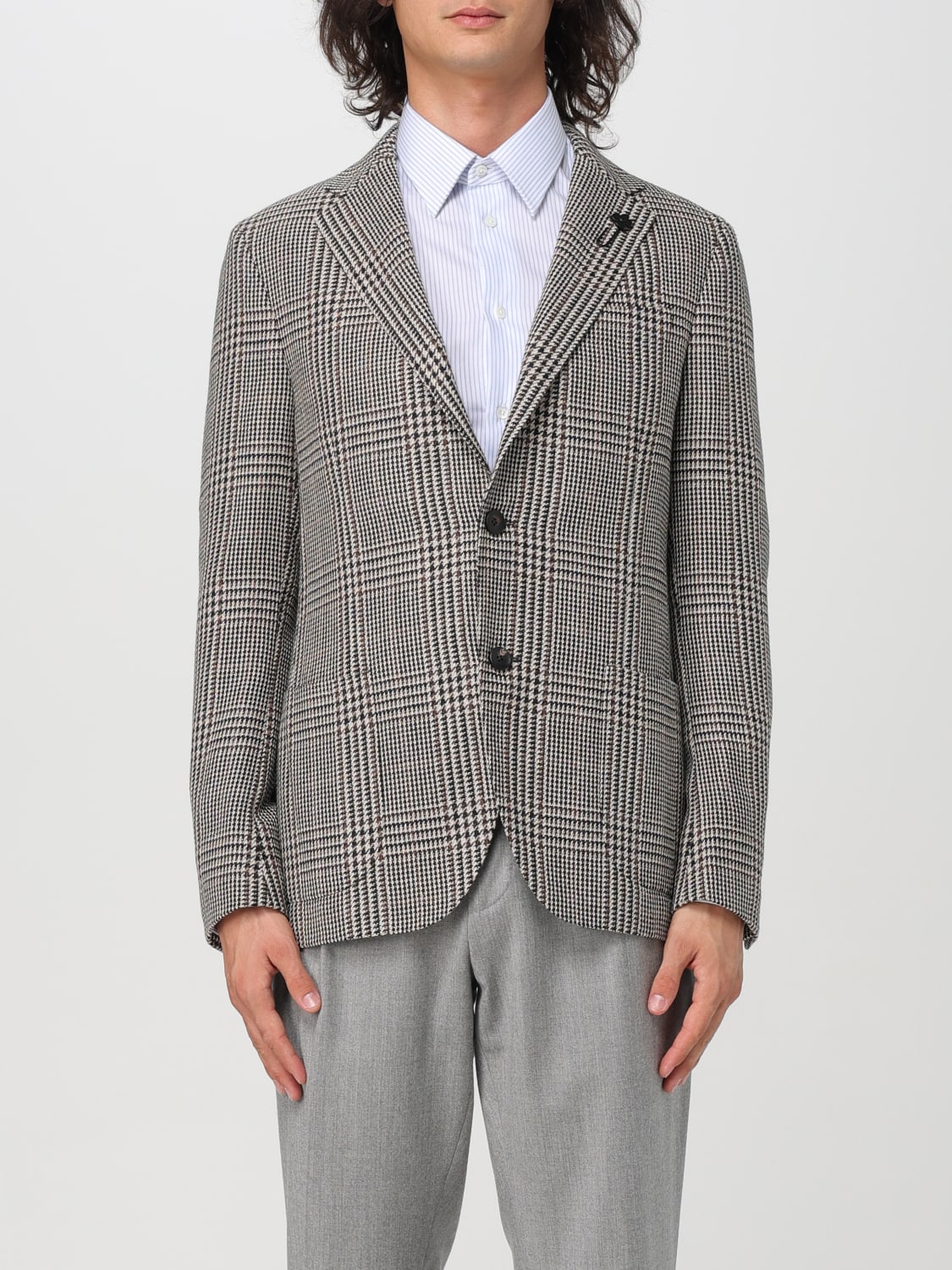 Giglio Blazer Lardini in lana con motivo Principe di Galles