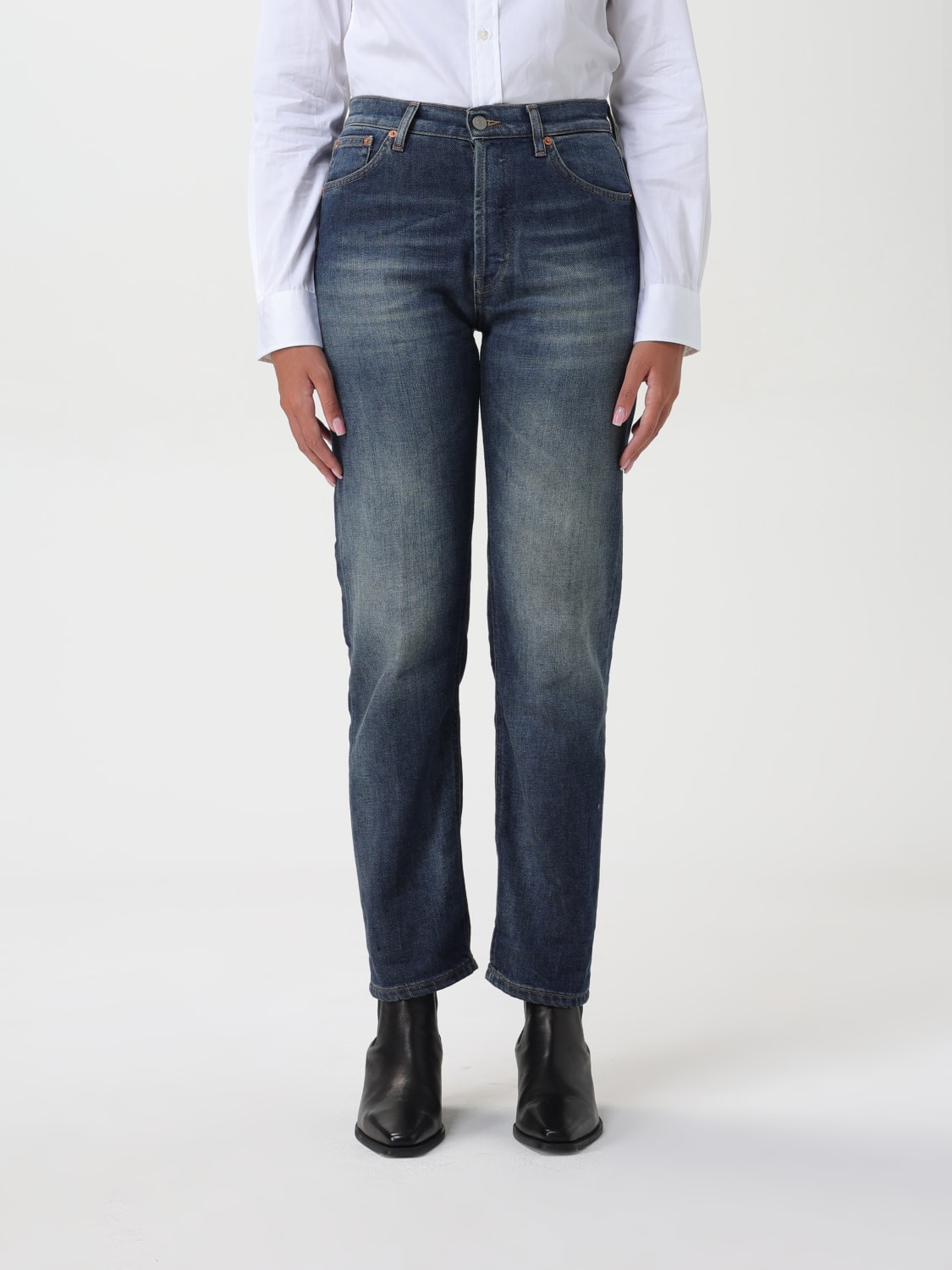 DONDUP JEANS: Jeans Dondup in denim di cotone , Blue - Img 1