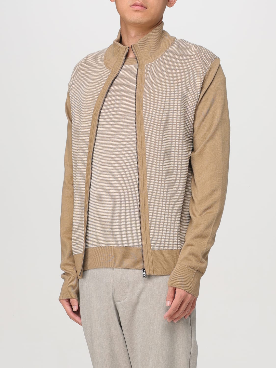 BOSS CARDIGAN: Cardigan men Boss, Beige - Img 3