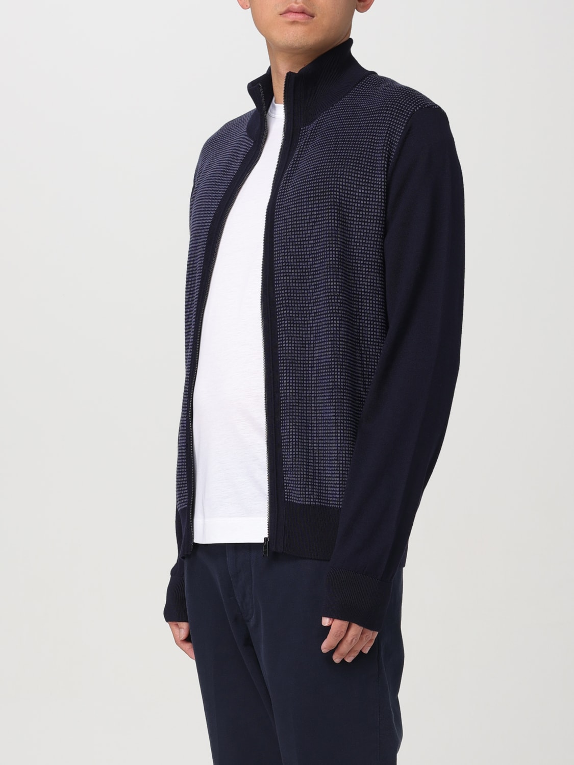 BOSS CARDIGAN: Cardigan homme Boss, Bleu Marine - Img 3