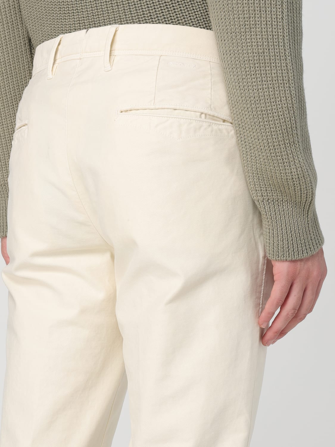 INCOTEX PANTS: Pants men Incotex, Ivory - Img 3