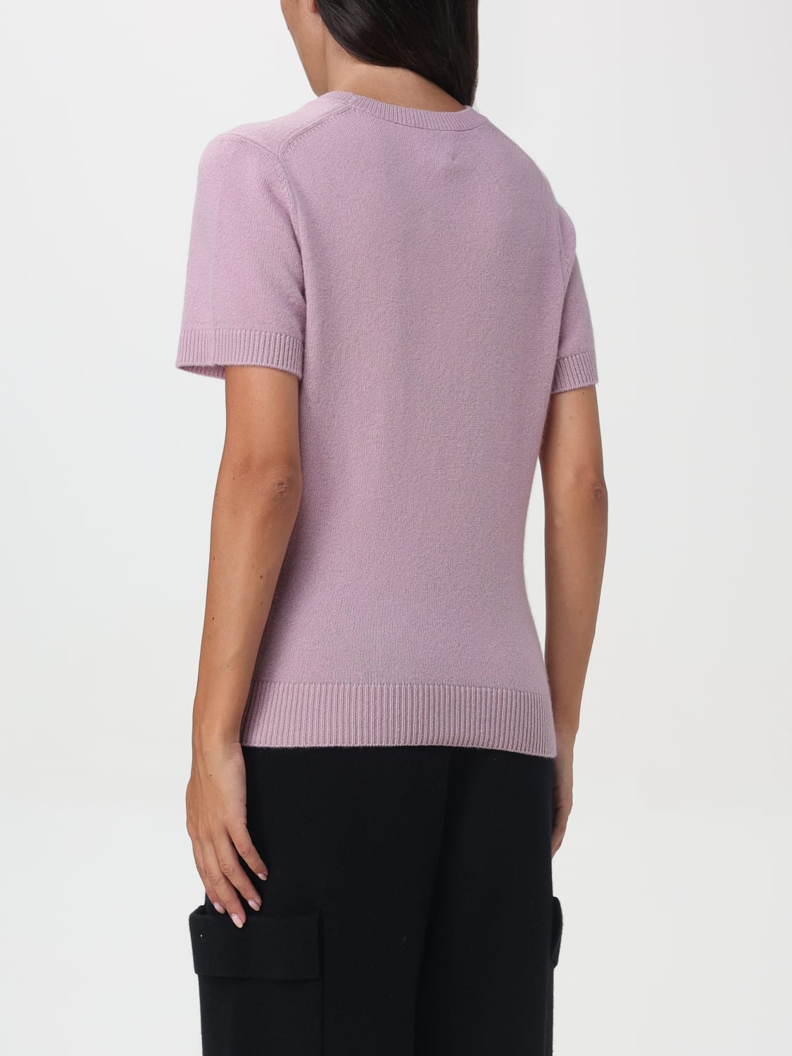 ALLUDE MAGLIA: Maglia basic a maniche corte Allude, Rosa - Img 2