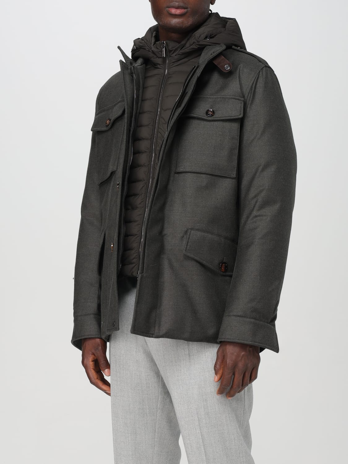 MOORER JACKET: Coat men Moorer, Green - Img 3