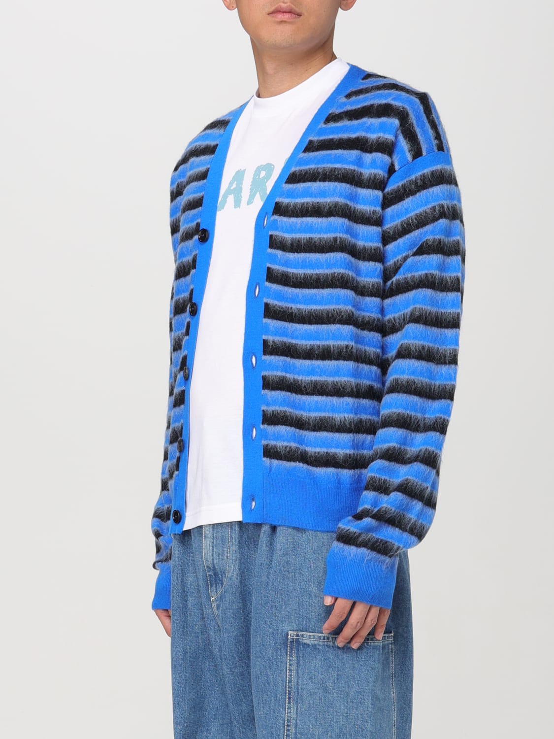 MARNI CARDIGAN: Sweater men Marni, Blue - Img 4