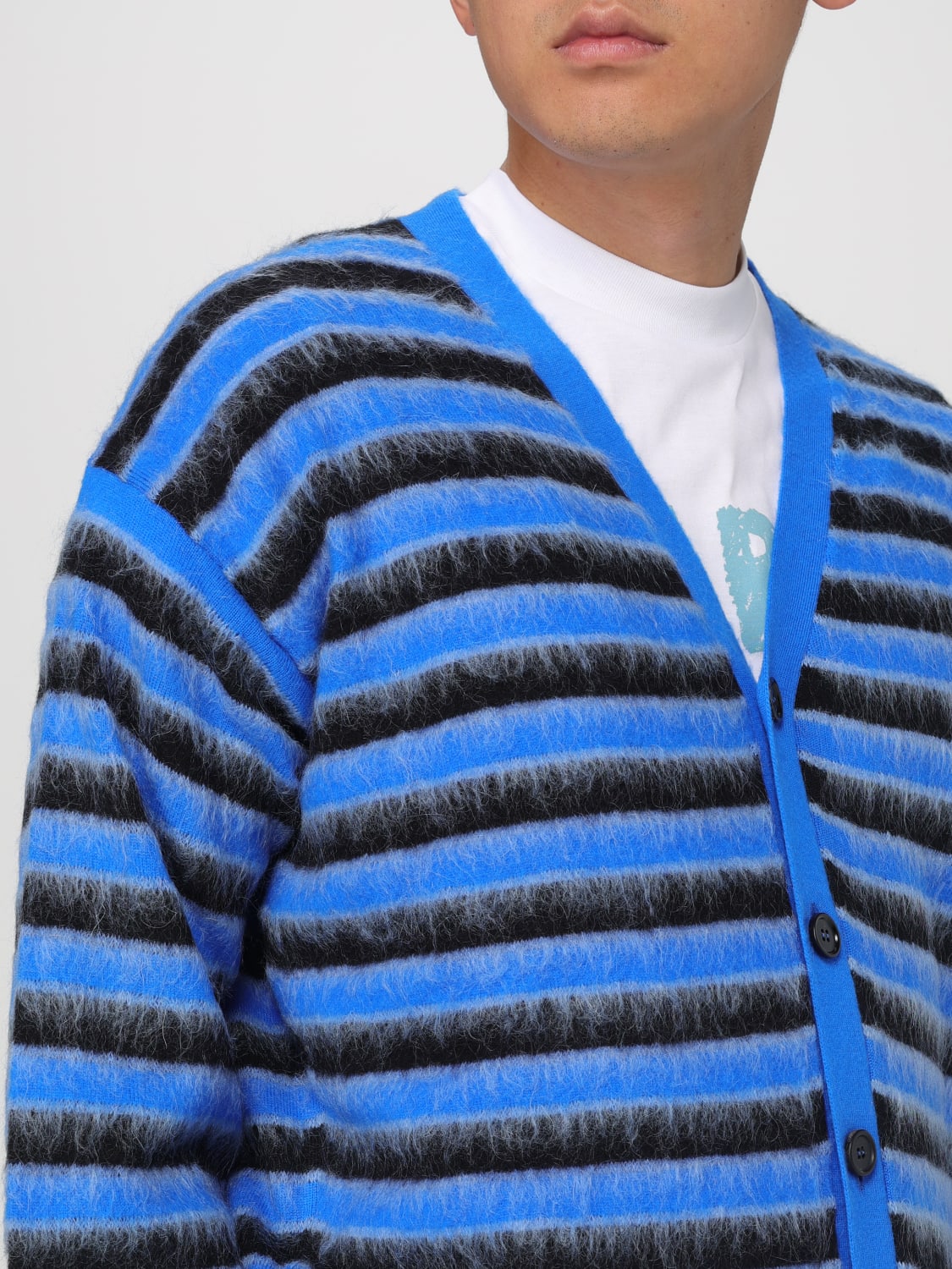 MARNI CARDIGAN: Sweater men Marni, Blue - Img 5