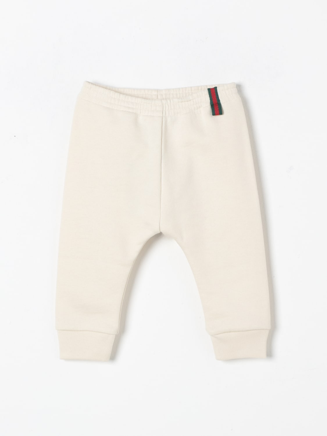 GUCCI PANTALONE: Pantalone jogging Web Gucci, Bianco - Img 1