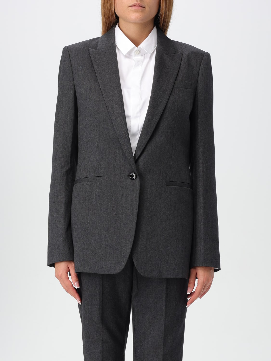 DONDUP BLAZER: Blazer a monopetto Dondup, Grigio - Img 1