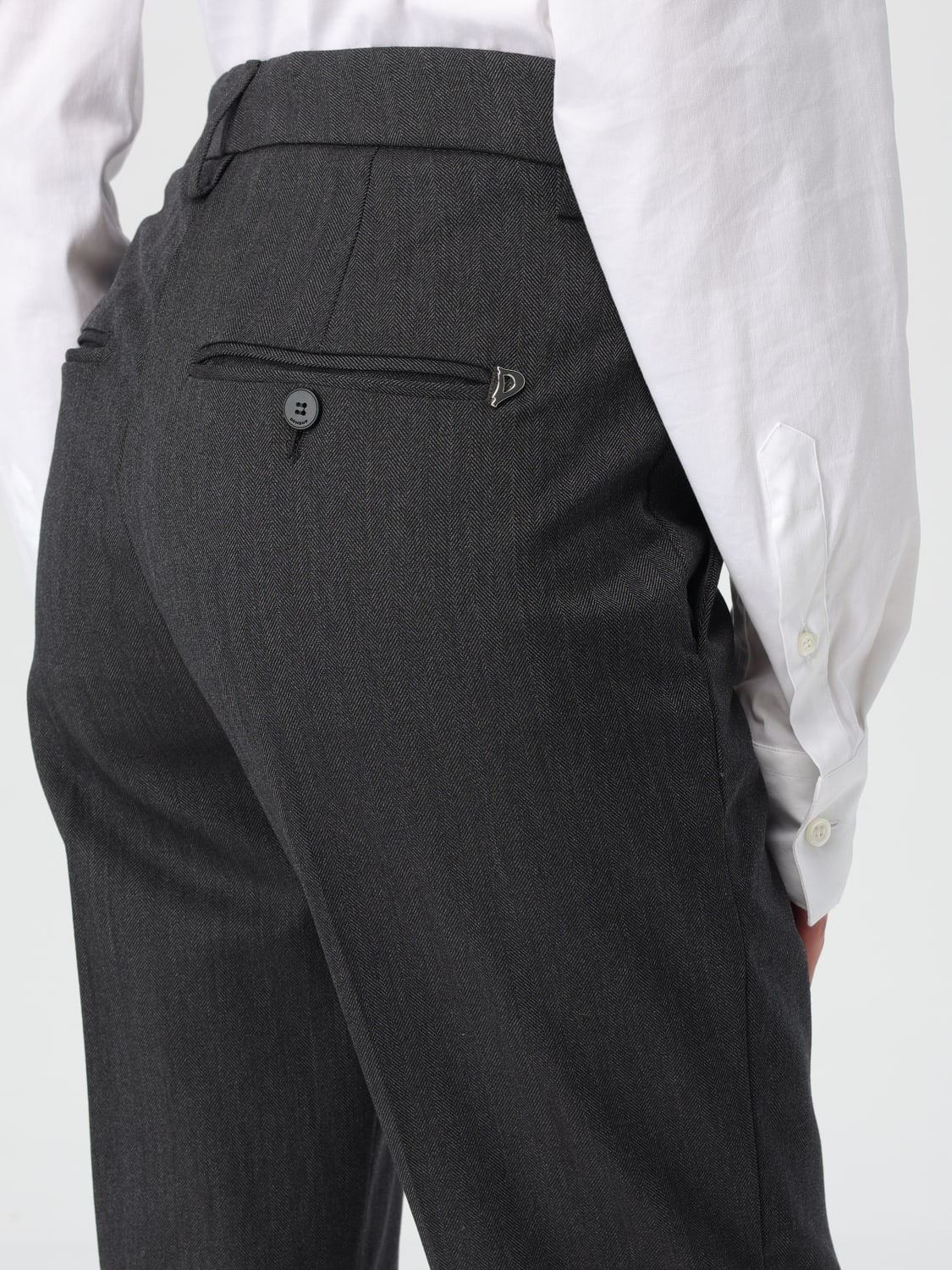 DONDUP PANTALONE: Pantalone Nima Dondup in lana vergine e cotone , Grigio - Img 4