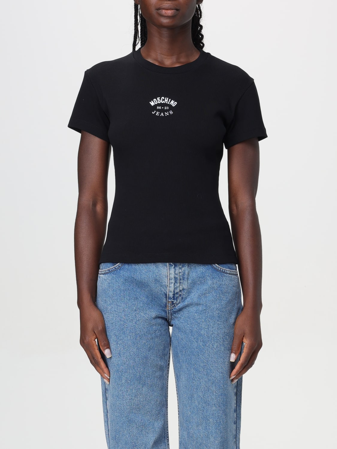 MOSCHINO JEANS T-SHIRT: T-shirt woman Moschino Jeans, Black - Img 1