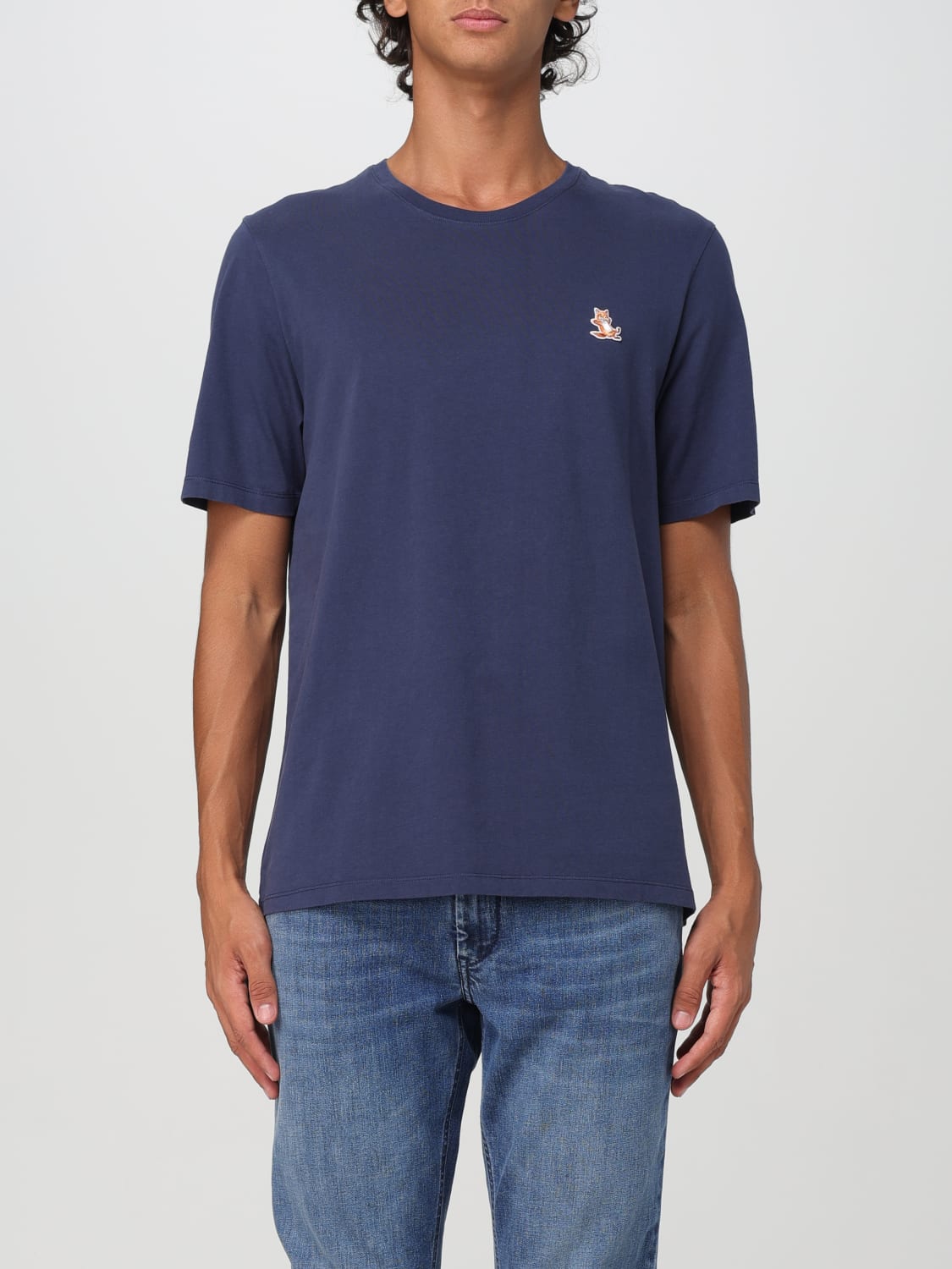 MAISON KITSUNÉ T-SHIRT: T-shirt men Maison KitsunÉ, Blue 1 - Img 1