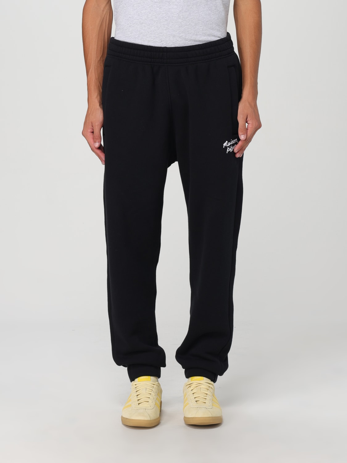 MAISON KITSUNÉ PANTS: Pants men Maison KitsunÉ, Black - Img 1