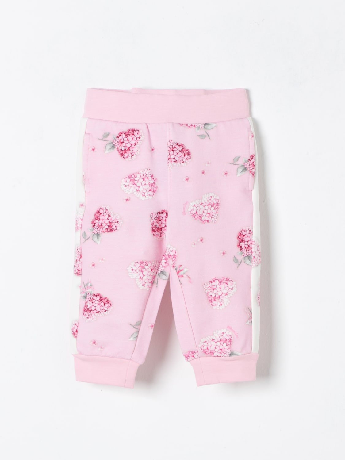 MONNALISA PANTALONE: Pantalone jogging floreale Monnalisa, Rosa - Img 1