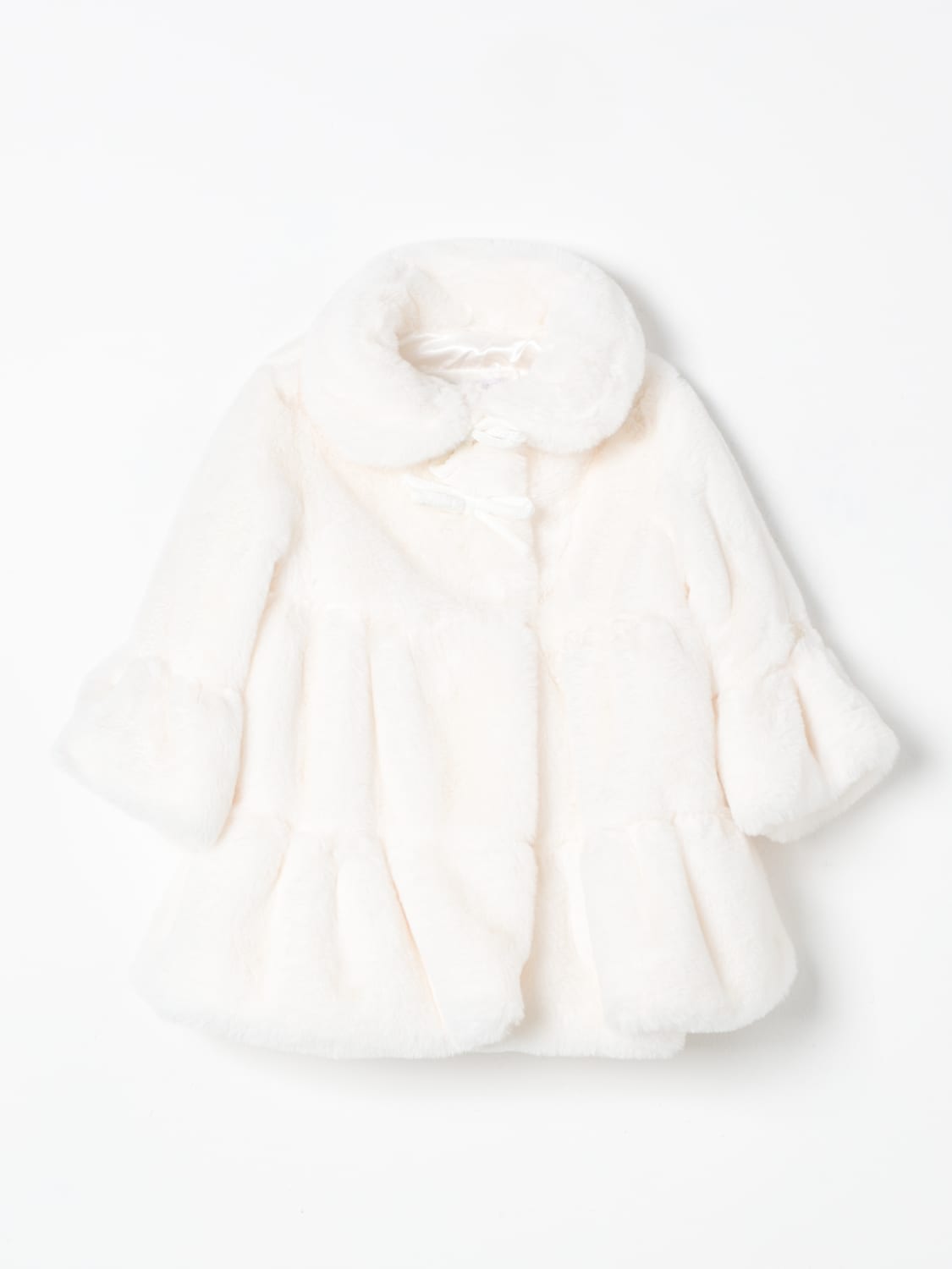 MONNALISA COATS: Coats kids Monnalisa, Yellow Cream - Img 1