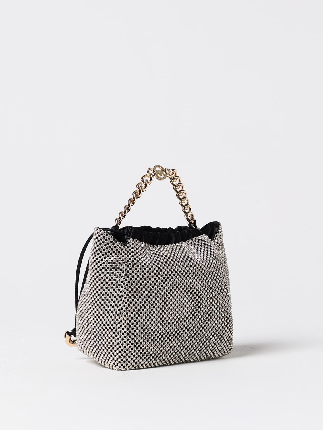 PINKO BORSA MINI: Clutch Atalanta Mini Pinko in alluminio con strass all over , Nero - Img 2