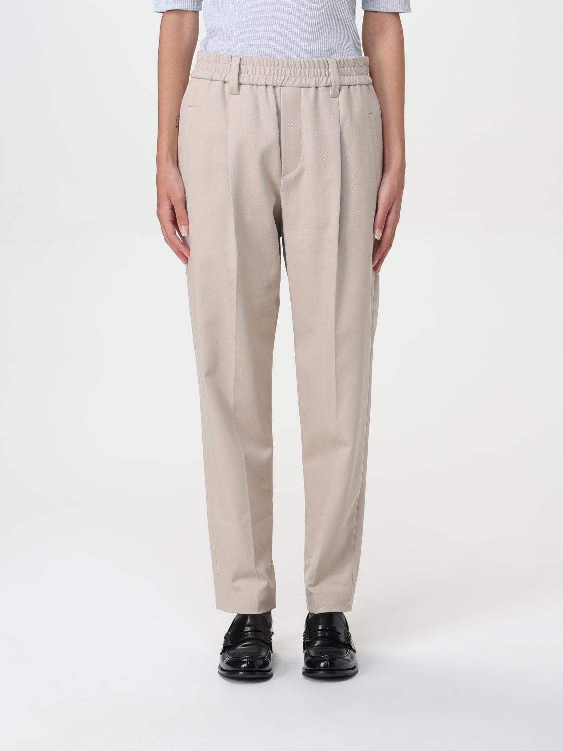 BRUNELLO CUCINELLI PANTS: Pants woman Brunello Cucinelli, Sand - Img 1