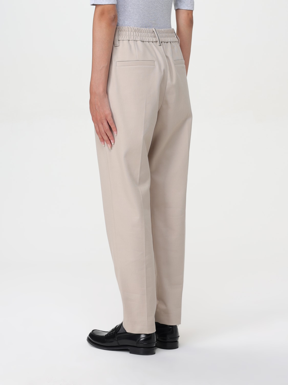 BRUNELLO CUCINELLI PANTS: Pants woman Brunello Cucinelli, Sand - Img 3