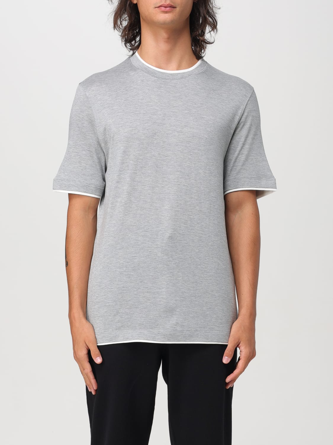 BRUNELLO CUCINELLI T-SHIRT: T-shirt men Brunello Cucinelli, Grey - Img 1