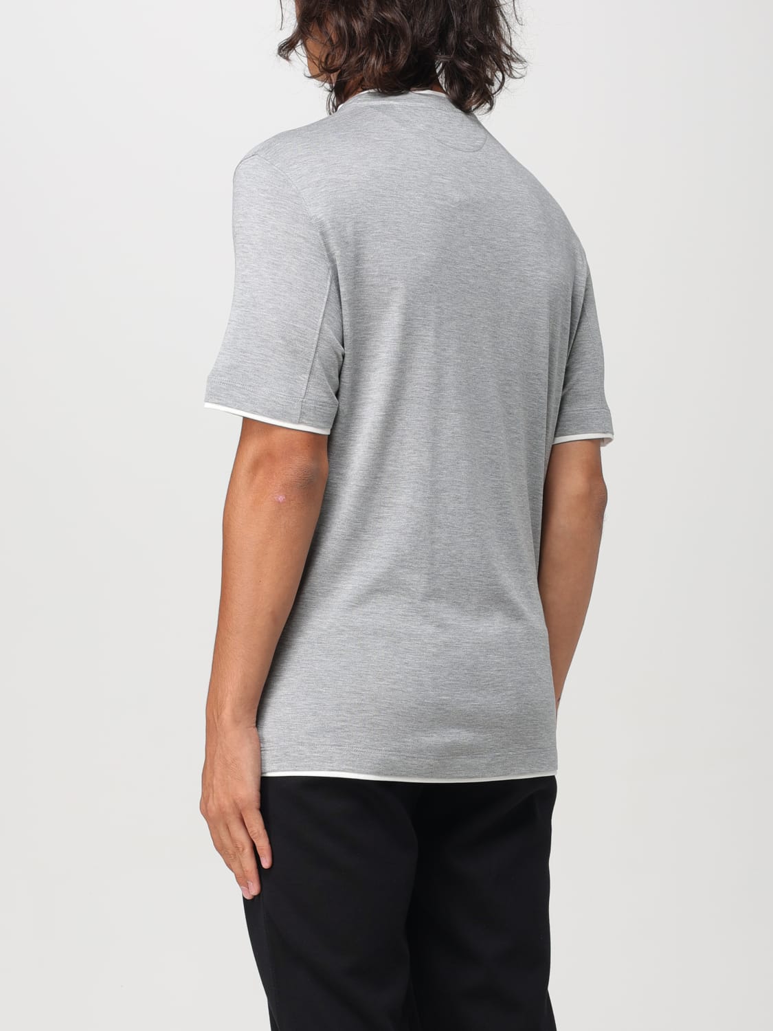 BRUNELLO CUCINELLI T-SHIRT: T-shirt men Brunello Cucinelli, Grey - Img 3