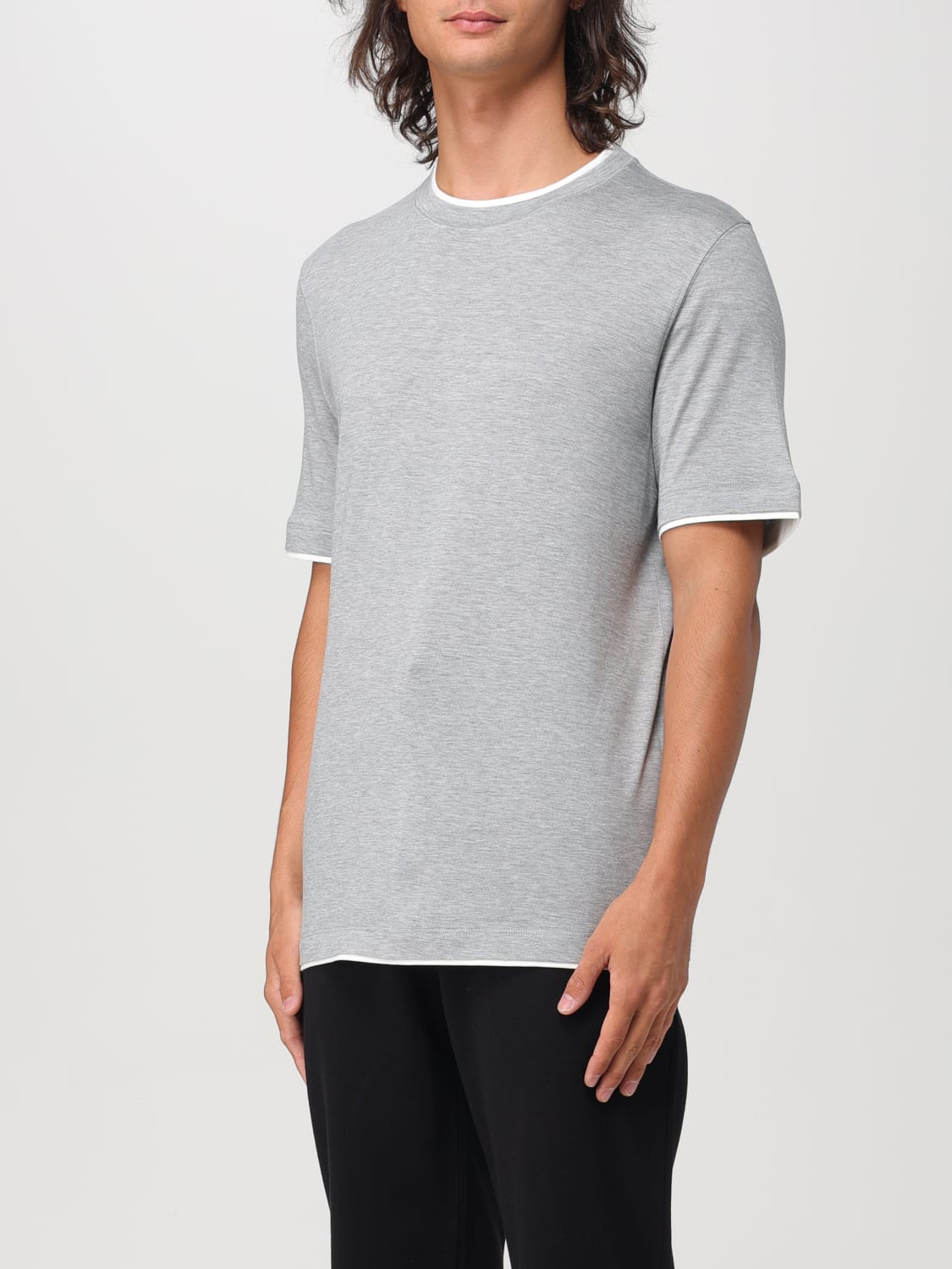 BRUNELLO CUCINELLI T-SHIRT: T-shirt men Brunello Cucinelli, Grey - Img 4