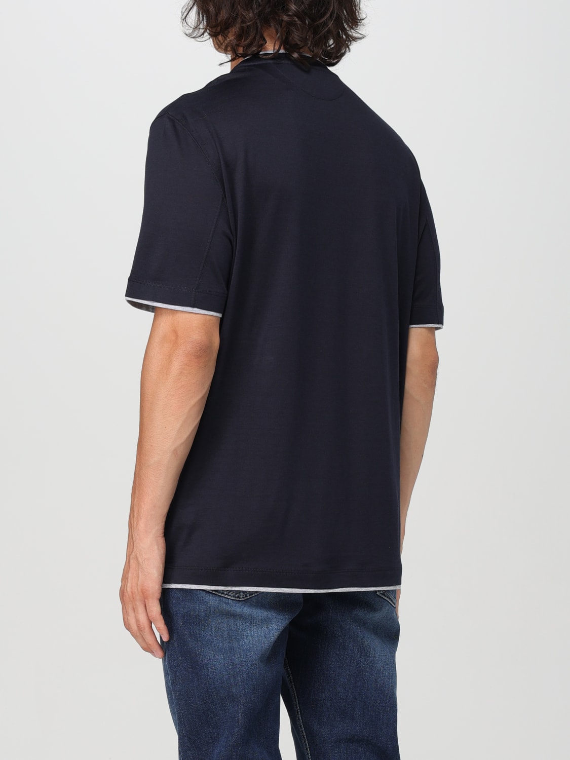 BRUNELLO CUCINELLI T-SHIRT: T-shirt men Brunello Cucinelli, Navy - Img 3