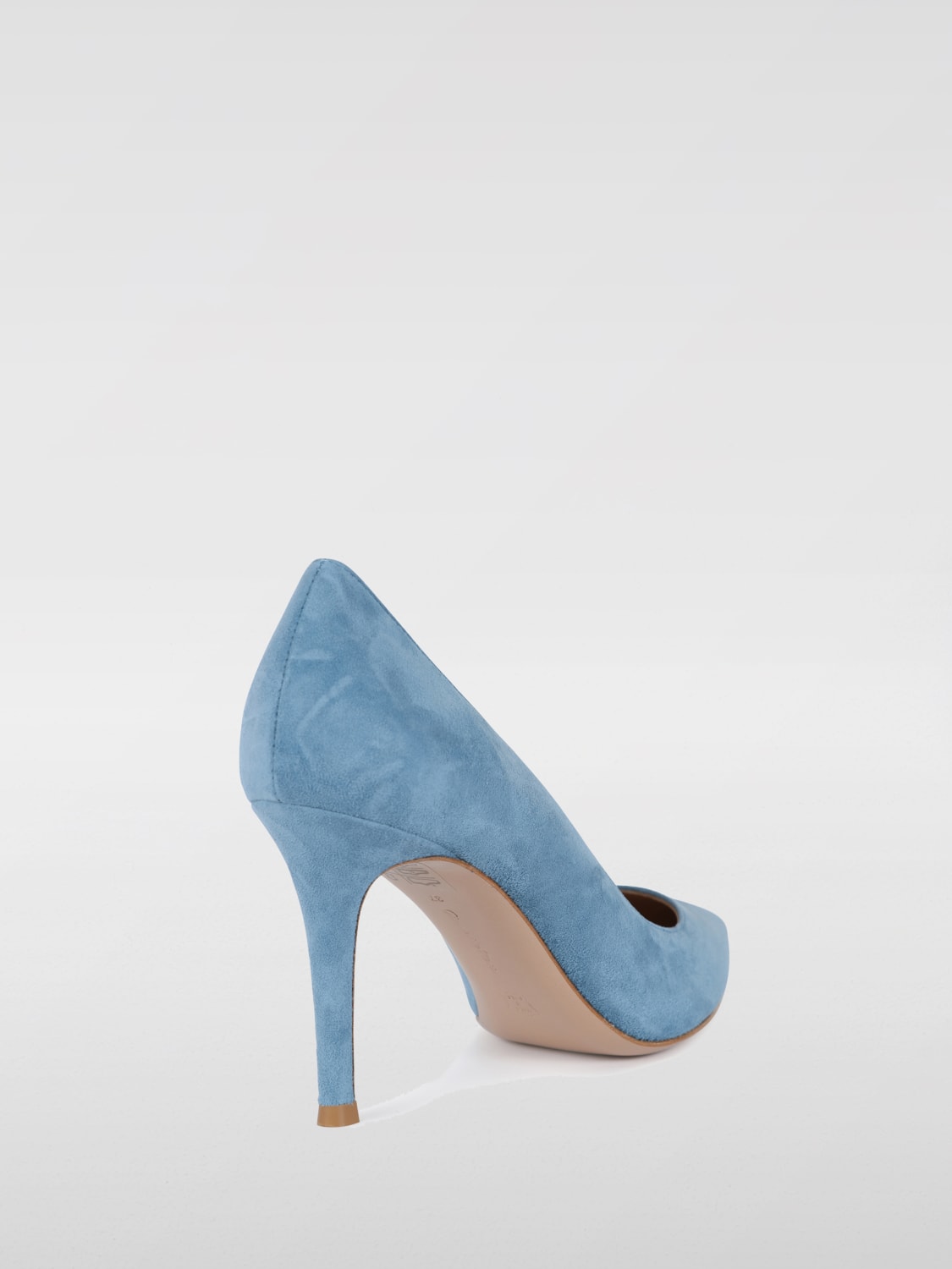 GIANVITO ROSSI PUMPS: High heel shoes woman Gianvito Rossi, Gnawed Blue - Img 3