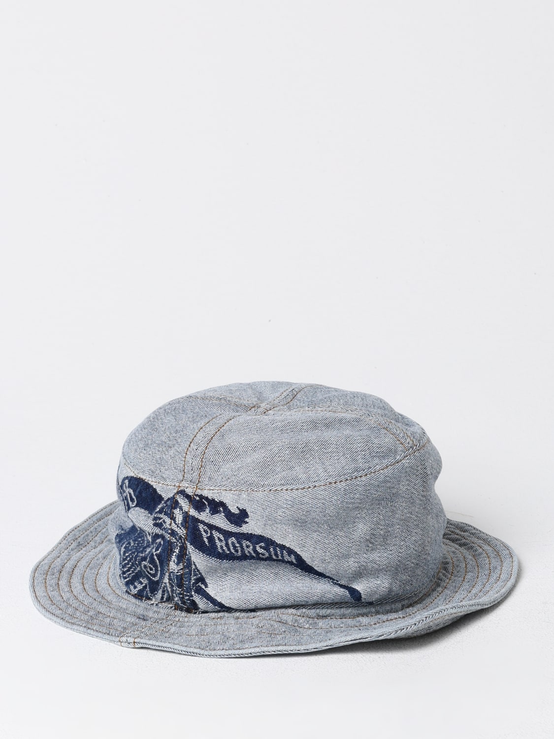 Giglio Cappello Burberry in denim con logo