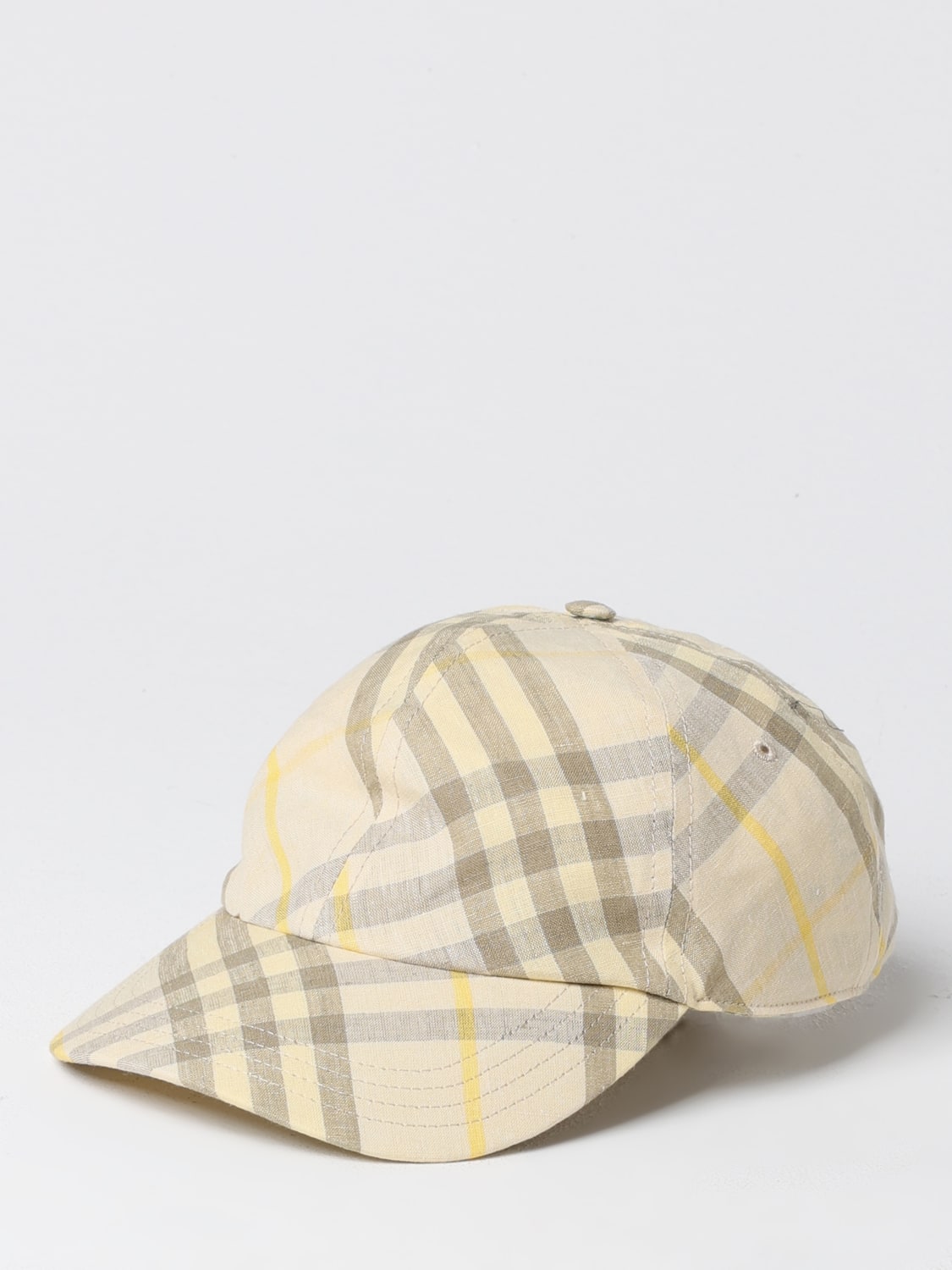 Giglio Cappello Check Burberry in lino stampato