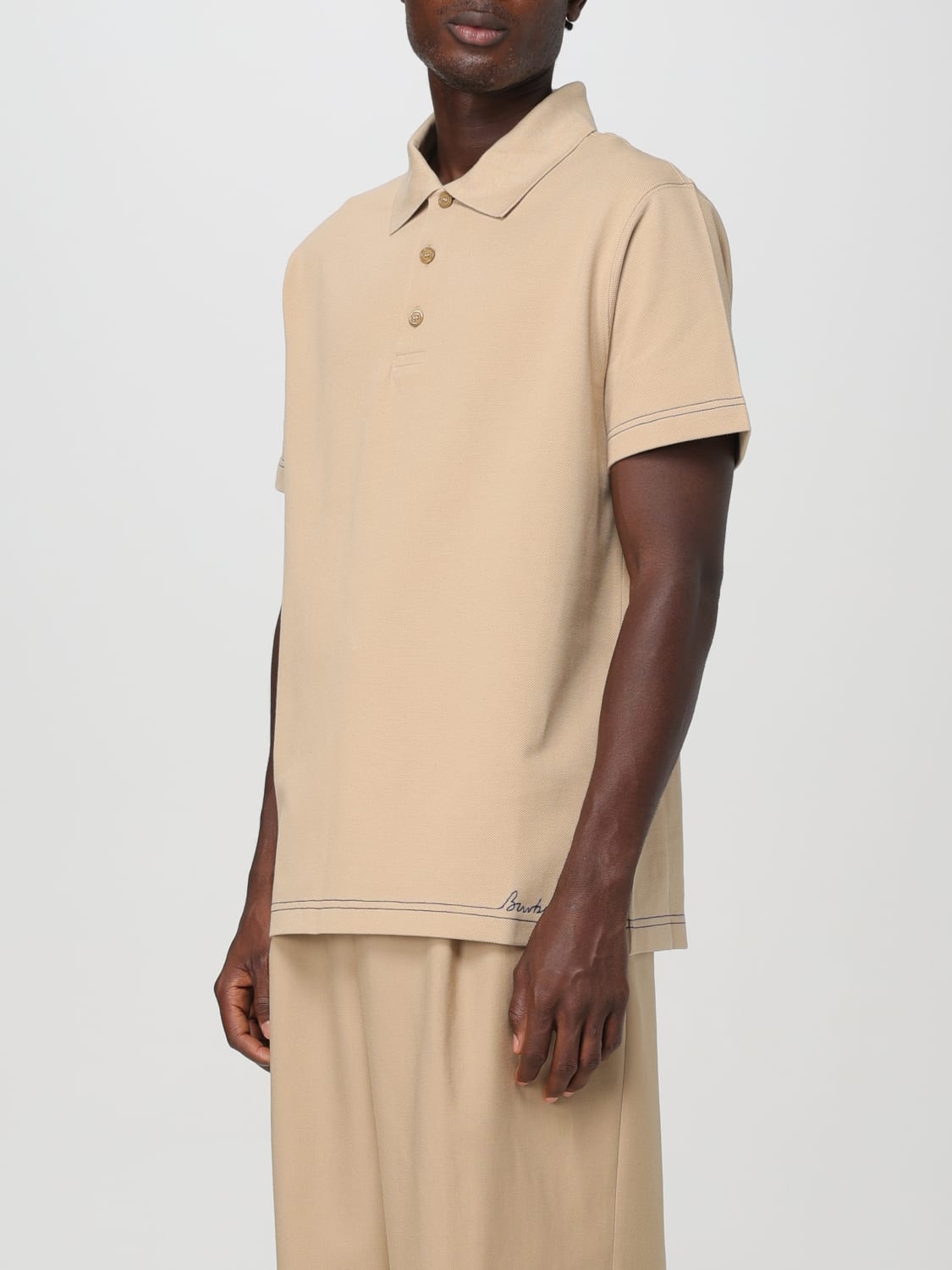 BURBERRY POLO SHIRT: T-shirt men Burberry, Beige - Img 4