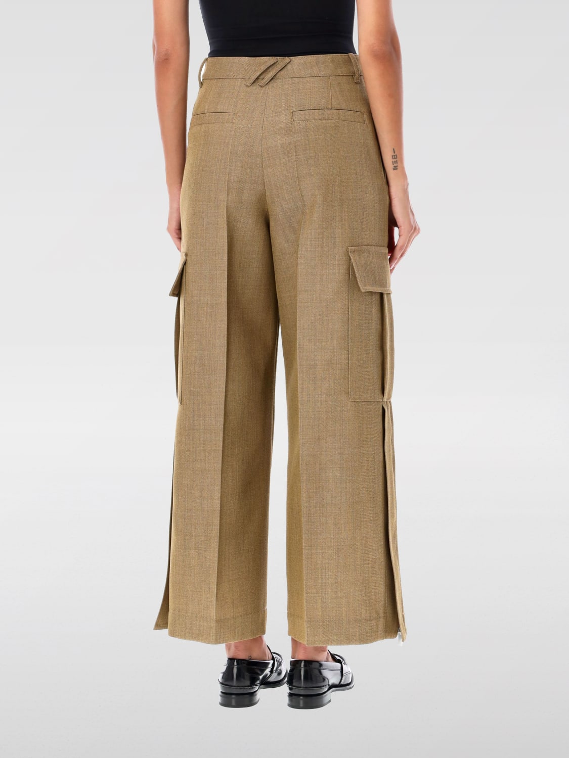 BURBERRY PANTS: Pants woman Burberry, Beige - Img 2