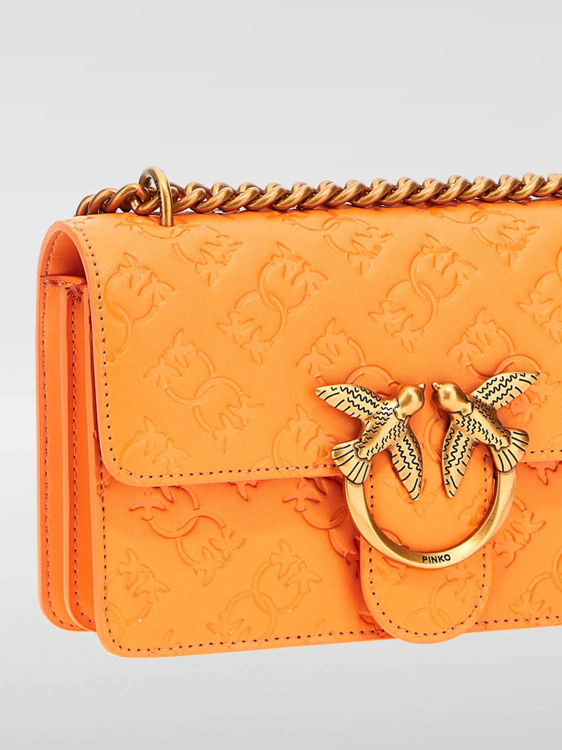 PINKO MINI SAC À MAIN: Sac porté épaule femme Pinko, Orange - Img 3